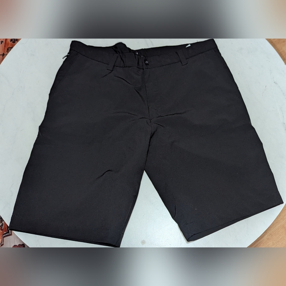 Men's Black Flat Front Shorts Elevate Sz 36